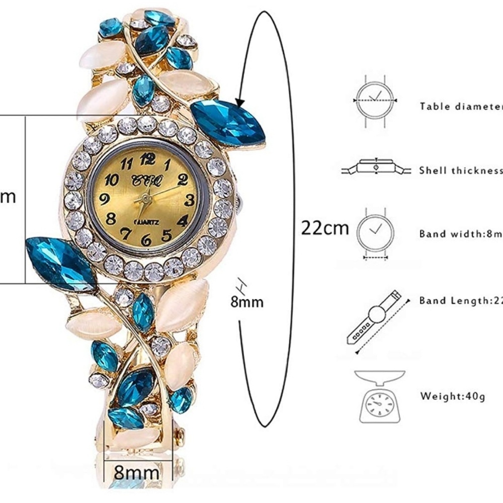 Womens luxury diamon1 in solid blue &1 purple